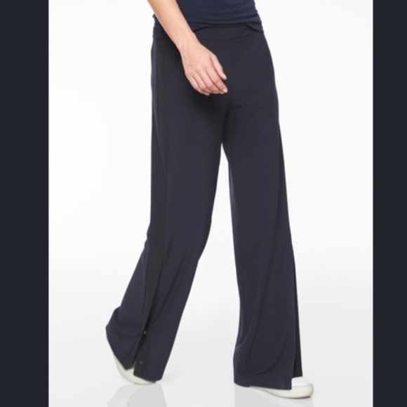 Athleta Gramercy Track Pants Navy Blue Sz 12 - Picture 3 of 16